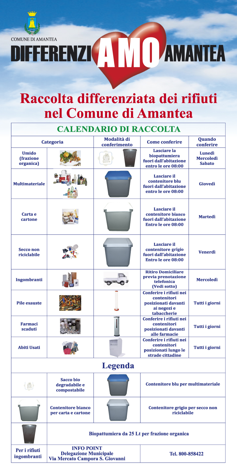 Raccolta Differenziata dei Rifiuti – Calendario di raccolta