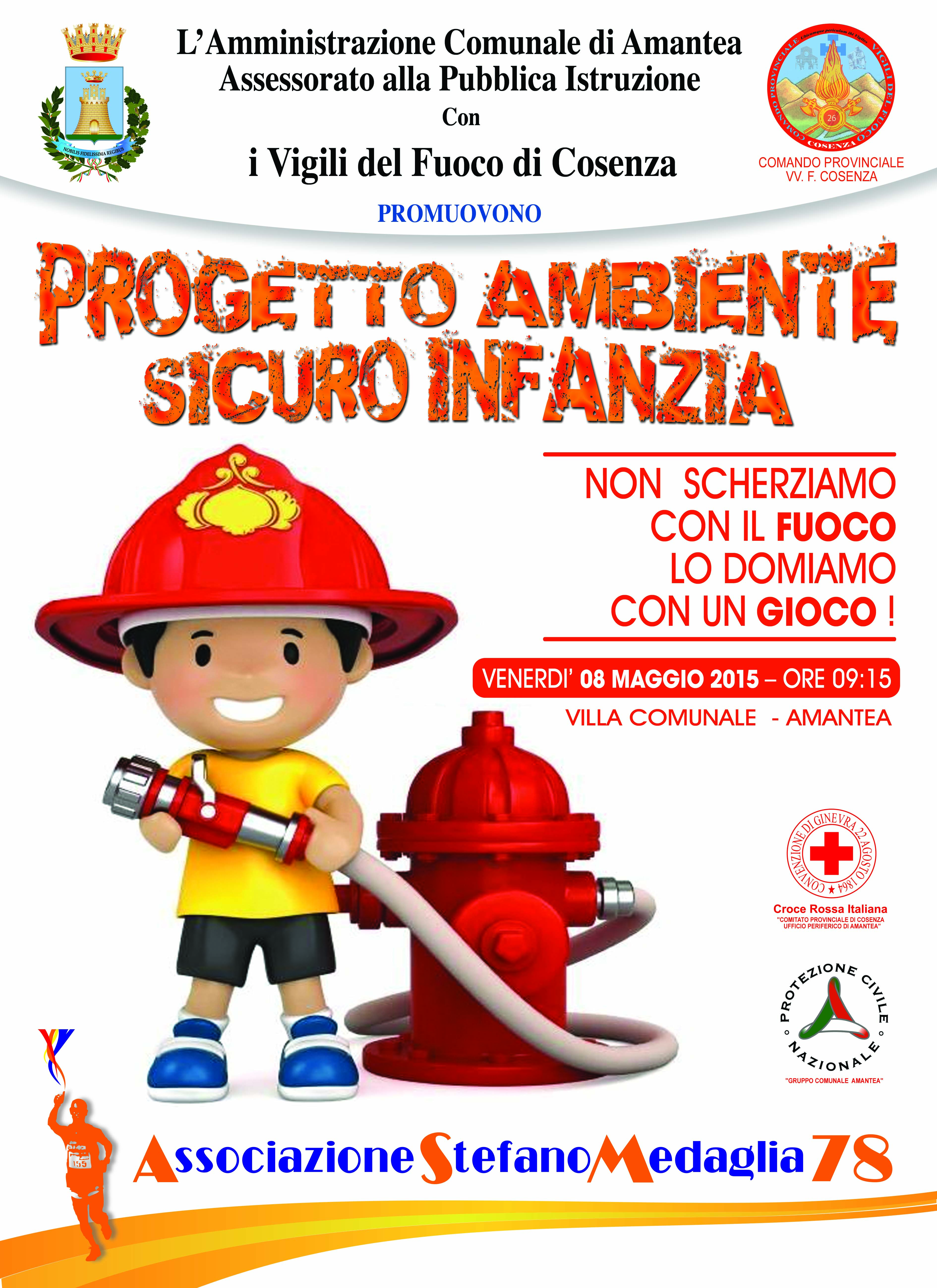 Amantea, i Vigili del Fuoco incontrano i bambini delle scuole